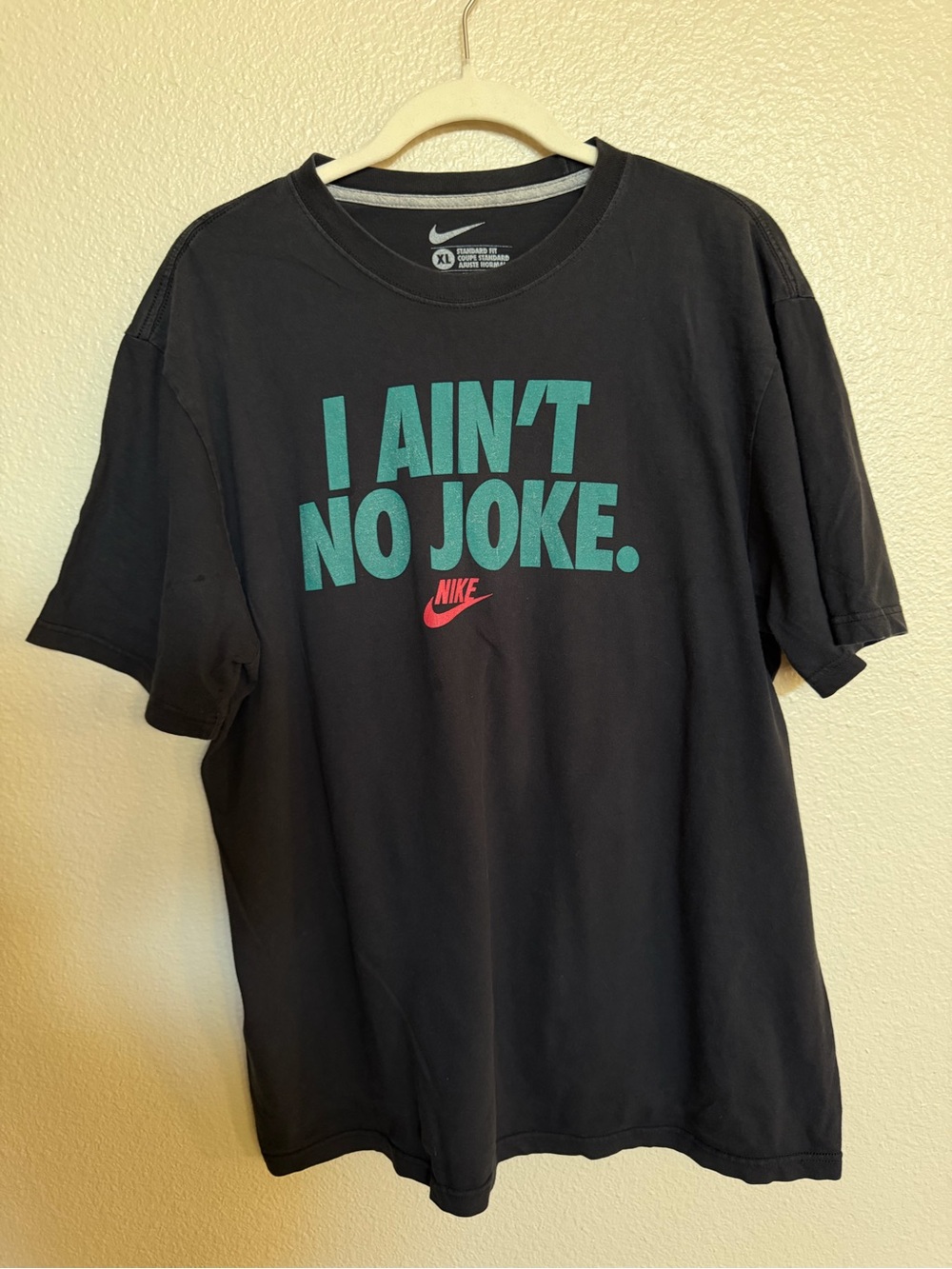 Nike I Ain’t No Joke Graphic T-shirt Men’s XL Black Standard Fit Short Sleeve